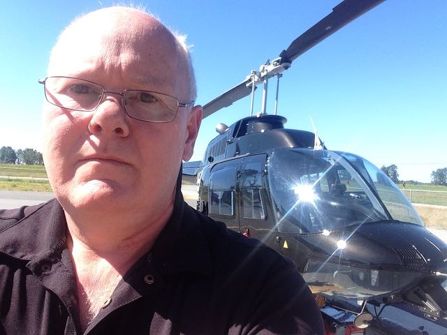 Randy Bath repariing and making keys to a Bell Helicopter