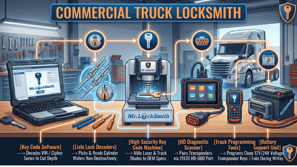 Commercial Truck Locksmith Tools 