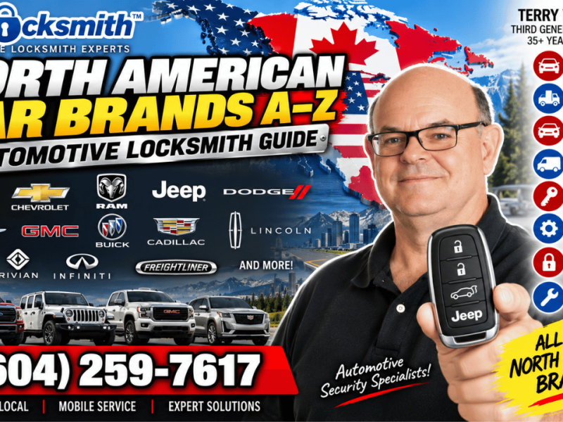 North American Car Brands A–Z | Automotive Locksmith Guide